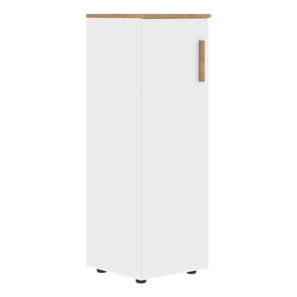 Средний шкаф колонна с глухой дверью левой FORTA Белый-Дуб Гамильтон  FMC 40.1 (L) (399х404х801) в Челябинске - изображение