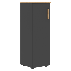 Средний шкаф колонна с левой дверью FORTA Графит-Дуб Гамильтон   FMC 40.1 (L) (399х404х801) в Копейске