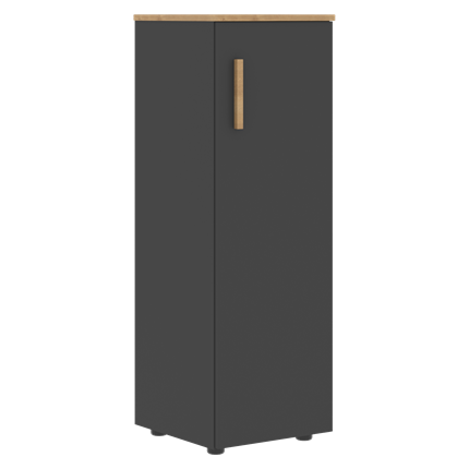 Шкаф колонна средний с правой дверью FORTA Графит-Дуб Гамильтон   FMC 40.1 (R) (399х404х801) в Челябинске - изображение