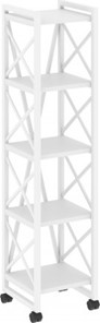 Стеллаж мобильный Loft VR.L-MST.K-5.4, Белый/Белый металл в Магнитогорске