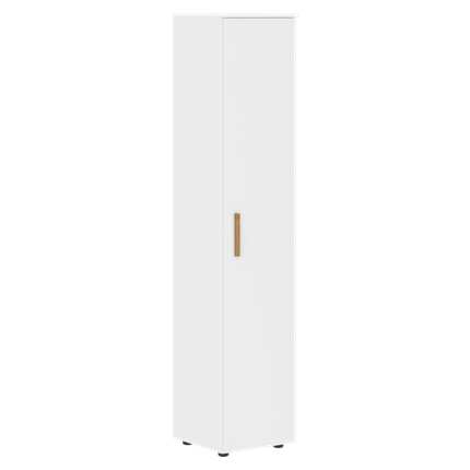 Высокий шкаф колонна с глухой дверью FORTA Белый FHC 40.1 (L/R) (399х404х1965) в Миассе - изображение