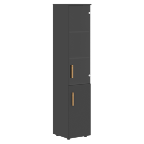 Высокий шкаф с глухой дверью колонна FORTA Черный Графит  FHC 40.2 (L/R) (399х404х1965) в Златоусте