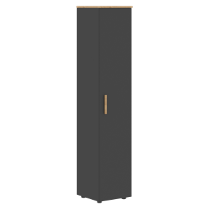Высокий шкаф колонна с глухой дверью FORTA Графит-Дуб Гамильтон   FHC 40.1 (L/R) (399х404х1965) в Челябинске
