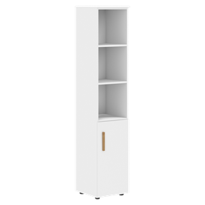 Высокий шкаф с глухой малой дверью  правой FORTA Белый FHC 40.5 (R) (399х404х1965) в Миассе