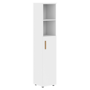Шкаф колонна высокий с глухой средней дверью правой FORTA Белый FHC 40.5 (R) (399х404х1965) в Магнитогорске