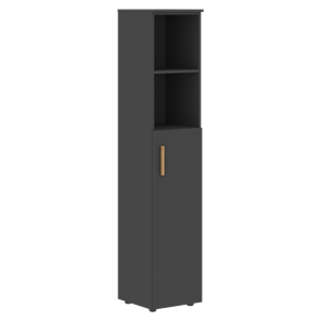 Высокий шкаф колонна с глухой средней дверью правой FORTA Черный Графит  FHC 40.6 (R) (399х404х1965) в Миассе