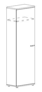 Шкаф для одежды узкий Albero (60х36,4х193) в Миассе