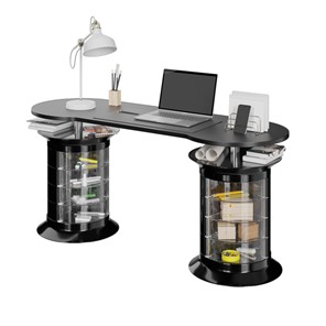 Компьютерный стол Gustavo Plus (черный) в Миассе