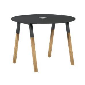 Стол для конференций малый FORTA Черный Графит-Черный Графит-Бук FRST 1020 (D=1020х733) в Магнитогорске