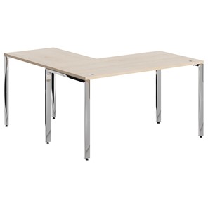 Письменный угловой  стол для персонала правый XTEN GLOSS  Бук Тиара  XGCT 1415.1 (R) (1400х1500х750) в Магнитогорске