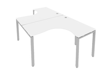 Письменный стол Metal System БП.РАС-СА-2.3 Белый/Серый в Челябинске