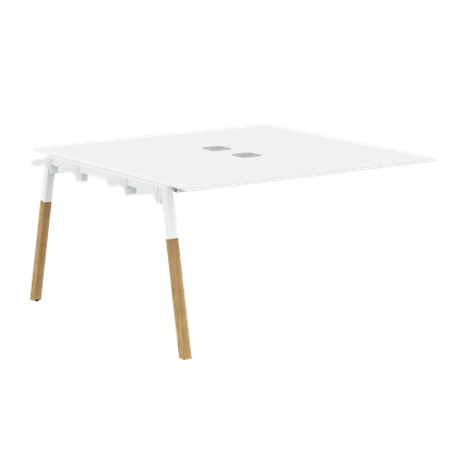 Переговорный стол FORTA Белый-Белый-Бук FIWST 1313 (1380х1346х733) в Челябинске - изображение