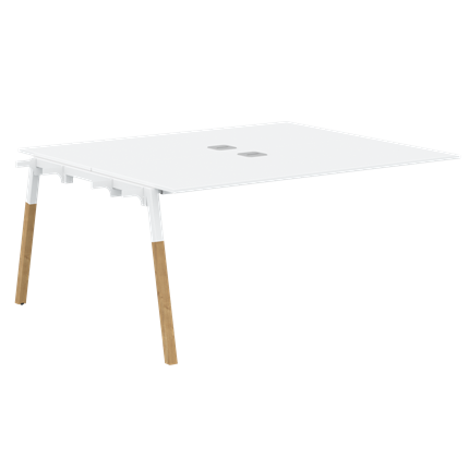 Переговорный стол FORTA Белый-Белый-Бук FIWST 1513 (1580х1346х733) в Миассе - изображение