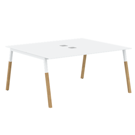Переговорный стол FORTA Белый-Белый-Бук FWST 1513 (1580x1346x733) в Челябинске - изображение
