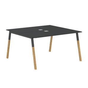 Стол для переговоров FORTA Черный Графит-Черный Графит-Бук  FWST 1313 (1380x1346x733) в Магнитогорске
