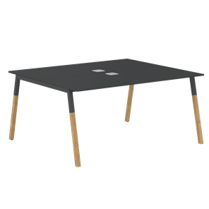 Стол для переговоров FORTA Черный Графит-Черный Графит-Бук FWST 1513 (1580x1346x733) в Магнитогорске