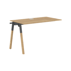 Переговорный стол FORTA Дуб Гамильтон-Черный графит-Бук FIST 1367 (1380х670х733) в Магнитогорске