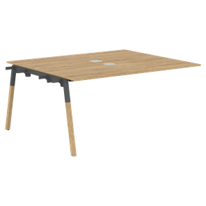 Переговорный стол FORTA Дуб Гамильтон-Черный графит-Бук FIWST 1513 (1580х1346х733) в Магнитогорске