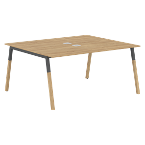 Переговорный стол FORTA Дуб Гамильтон-Черный графит-Бук FWST 1513 (1580x1346x733) в Копейске