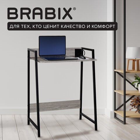 Стол на металлокаркасе BRABIX "LOFT CD-003", 640х420х840 мм, цвет дуб антик, 641216 в Челябинске - изображение 11