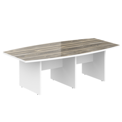Стол для совещаний MORRIS Дуб Базель/Белый MCT 2412 (2400x1200x750) в Миассе - изображение