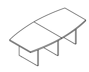 Стол для переговорки MORRIS TREND Антрацит/Кария Пальмираа MCT 2412.1 (2400x1200x750) в Златоусте - предосмотр 1