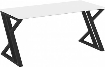 Стол на металлокаркасе Loft VR.L-SRZ-4.7, Белый Бриллиант/Черный металл в Челябинске