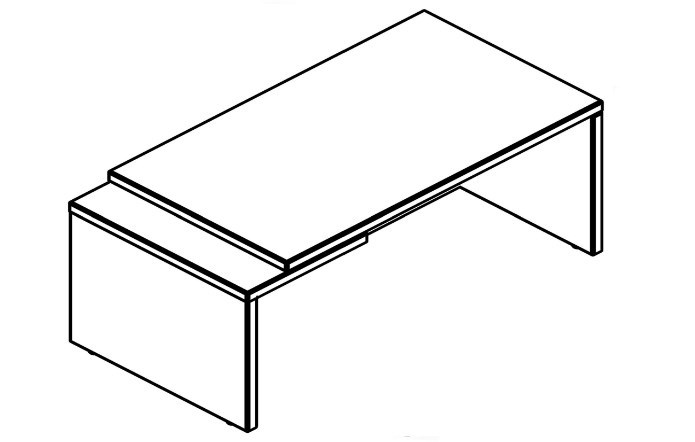 Стол руководителя Torr Z, TCT 189L, левый (1800x900x750), дуб девон в Миассе - изображение 1