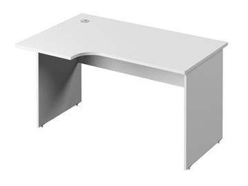 Эргономичный стол С-34 левый, цвет Белый в Копейске