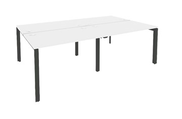 Офисный стол на металлокаркасе O.MP-D.RS-4.2.7 Антрацит/Белый бриллиант в Магнитогорске