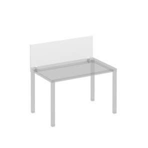 Экран для стола 120 на белом металлокаркасе фронтальный Комфорт КФ, белый премиум (120x45x1.8) К.Б 841 в Златоусте
