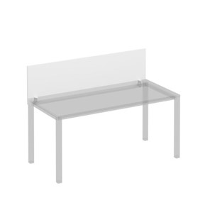 Экран для стола 160 на белом каркасе с кронштейнами Комфорт КФ, белый премиум (160x45x1.8) К.Б 843 в Магнитогорске