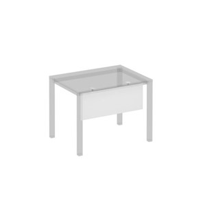 Экран стола защитный (ДСП) с кронштейнами для стола 100 на белом металлокаркасе Комфорт КФ, белый премиум (85x3.2x1.8) К.Б1 810 в Миассе