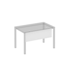 Экран стола защитный (ДСП) с кронштейнами для стола 120 на белом металлокаркасе Комфорт КФ, белый премиум (120x3.2x1.8) К.Б1 812 в Копейске