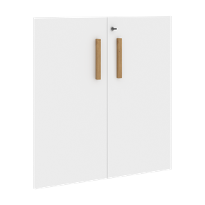 Двери для шкафов низкие с замком FORTA Белый FLD 40-2(Z) (794х18х766) в Магнитогорске