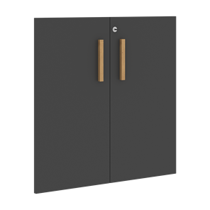 Низкие двери для шкафов с замком FORTA Черный ГрафитFLD 40-2(Z) (794х18х766) в Магнитогорске