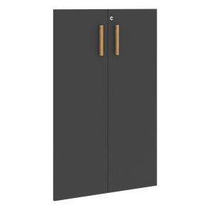 Средние двери для шкафов с замком FORTA Черный Графит FMD 40-2(Z) (794х18х1164) в Копейске