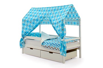 Крыша текстильная для кровати-домика Svogen (звезды, голубой) в Миассе