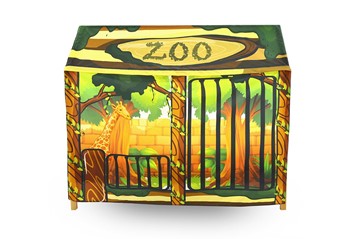 Игровая накидка для кровати-домика Svogen «Зоопарк» в Челябинске - предосмотр