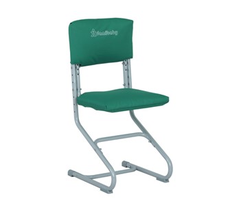 Комплект чехлов на сиденье и спинку стула СУТ.01.040-01 Зеленый, Замша в Копейске