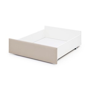 Ящик для хранения Litn мягкий для кроватей 160х80 холодный бежевый (микрошенилл) в Миассе