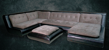 П-образный диван Шад Эвелина со столом-пуфом в Златоусте