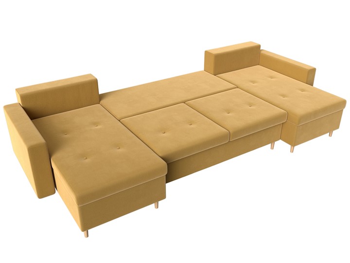 П-образный диван Белфаст, Желтый (Микровельвет) в Миассе - изображение 2