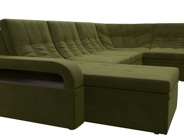 П-образный диван Лига-035, Зеленый (Микровельвет) в Миассе - предосмотр 4