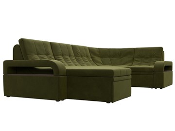 П-образный диван Лига-035, Зеленый (Микровельвет) в Миассе - предосмотр 5