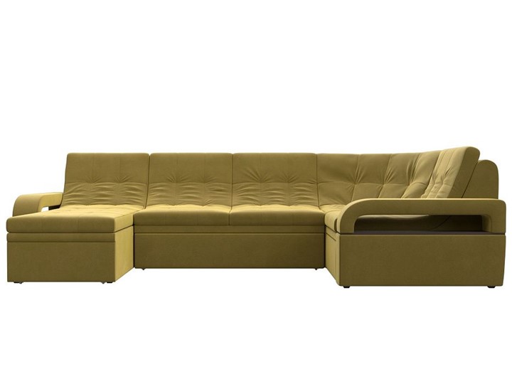 П-образный диван Лига-035, Желтый (Микровельвет) в Миассе - изображение 3