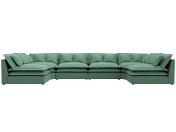 П-образный диван Лига-040, Амур зеленый (рогожка) в Копейске - предосмотр 1