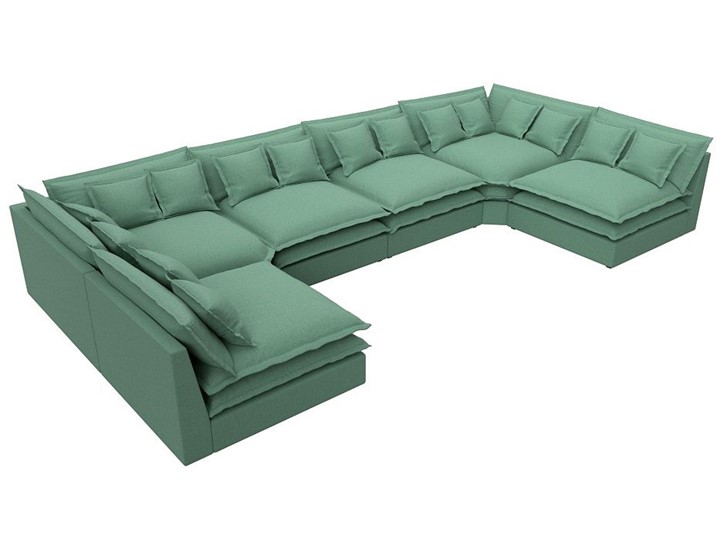 П-образный диван Лига-040, Амур зеленый (рогожка) в Копейске - изображение 4