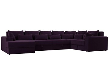 П-образный диван Майами, Фиолетовый (Велюр) НПБ в Челябинске - предосмотр