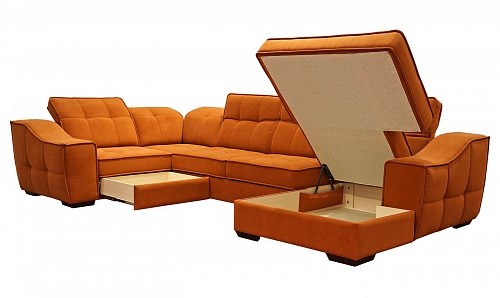 Угловой диван N-11-M (П1+ПС+УС+Д2+Д5+П1) в Миассе - изображение 1